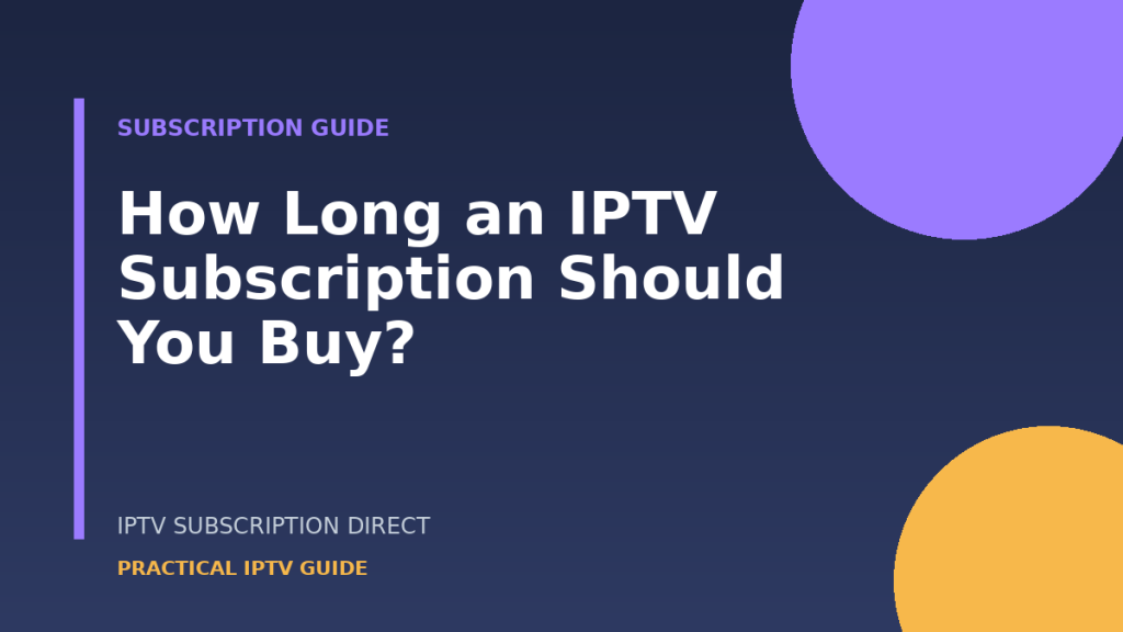 IPTV subscription length