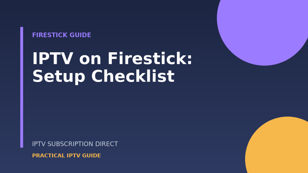 IPTV Firestick setup