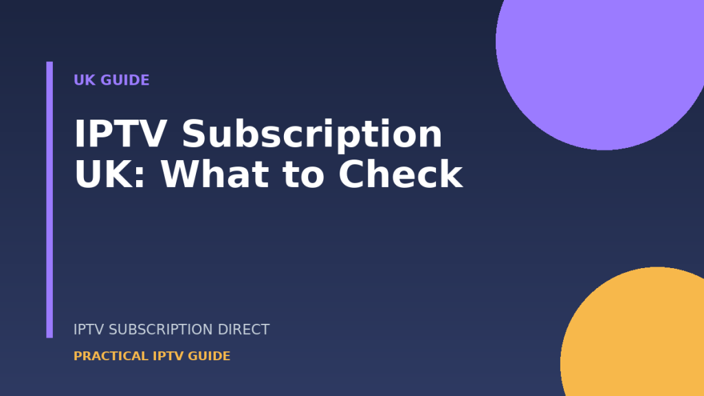 IPTV subscription UK